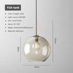 Arctix Glass Pendant Light in Industrial LED Luxury
