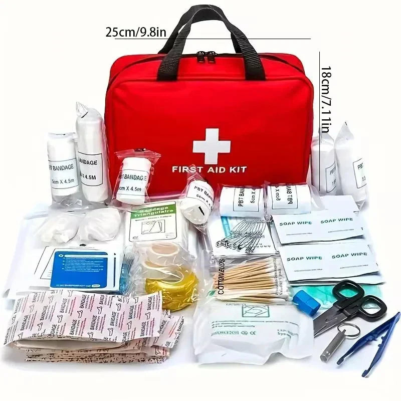 First Aid 184 Piece Kit For Outdoor Adventurers Travel Ready