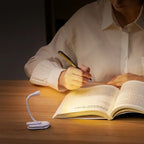Mini Book Light - Portable Clip-On Night Light with USB Charging, Dimmable LED for Bedroom, Eye Protection, and Camping - 360° Flip Clip Book Lamp