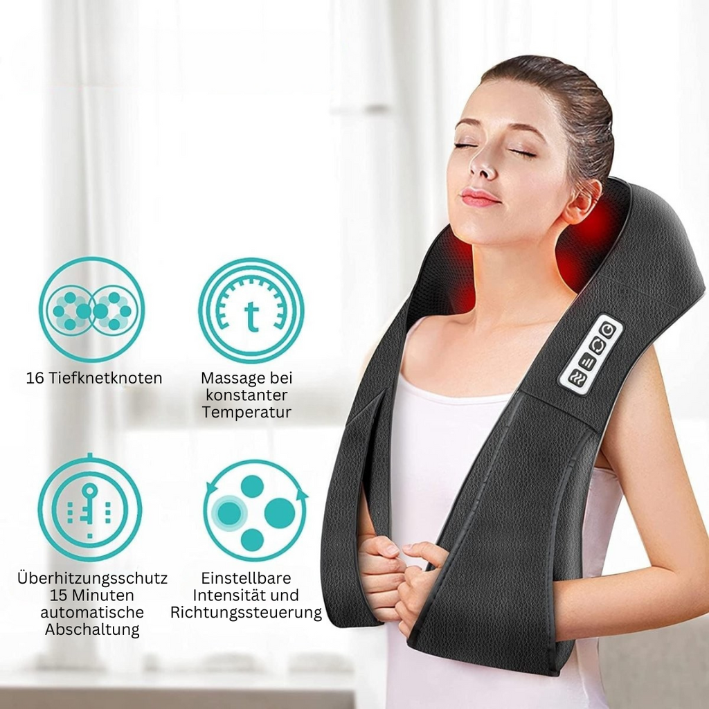 Flowrelief Shiatsu Pillow With Infrared Heat Massage For Neck