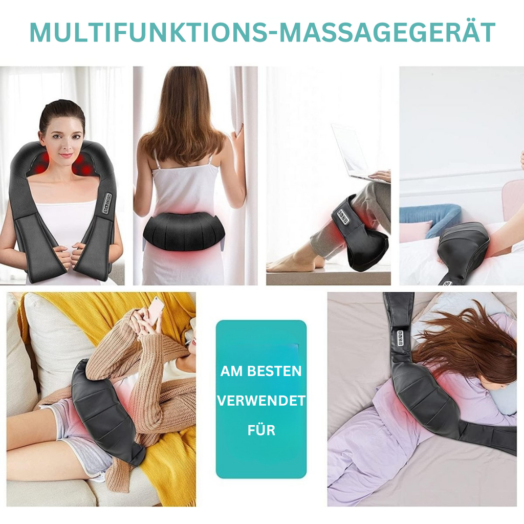 Flowrelief Shiatsu Pillow With Infrared Heat Massage For Neck