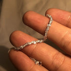 Bracciale regalo per donna in argento sterling con brillantezza d'acqua