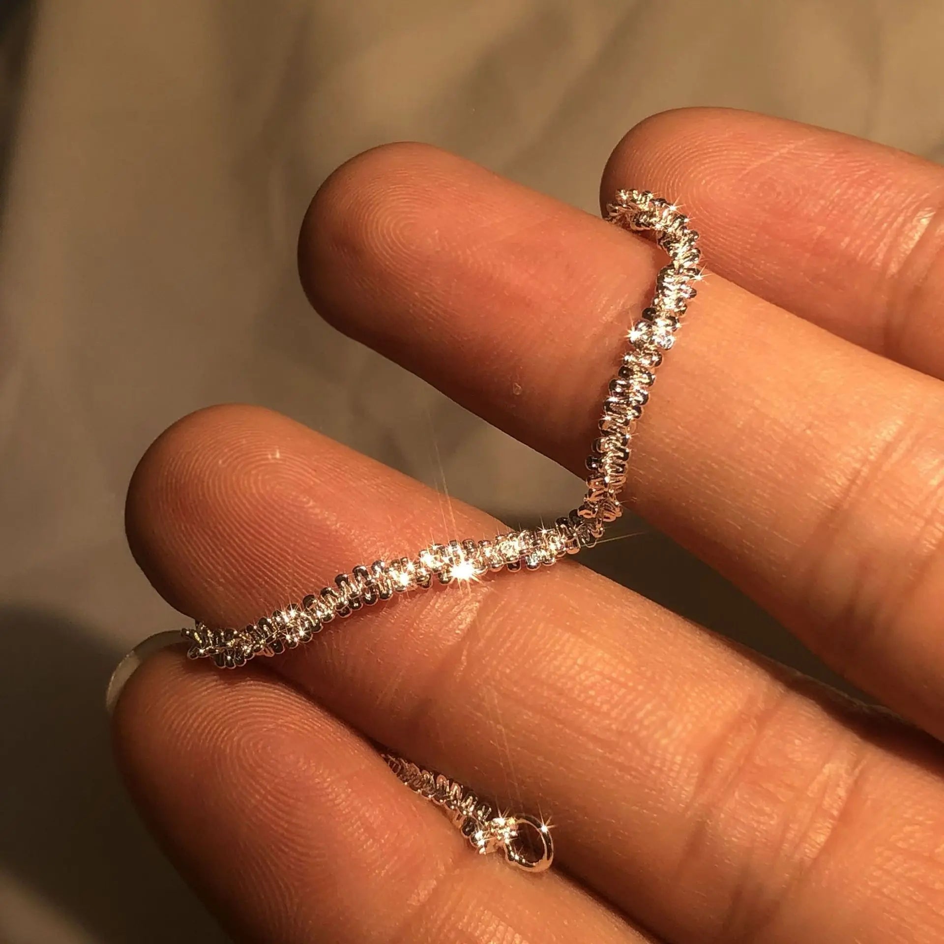 Bracciale regalo per donna in argento sterling con brillantezza d'acqua