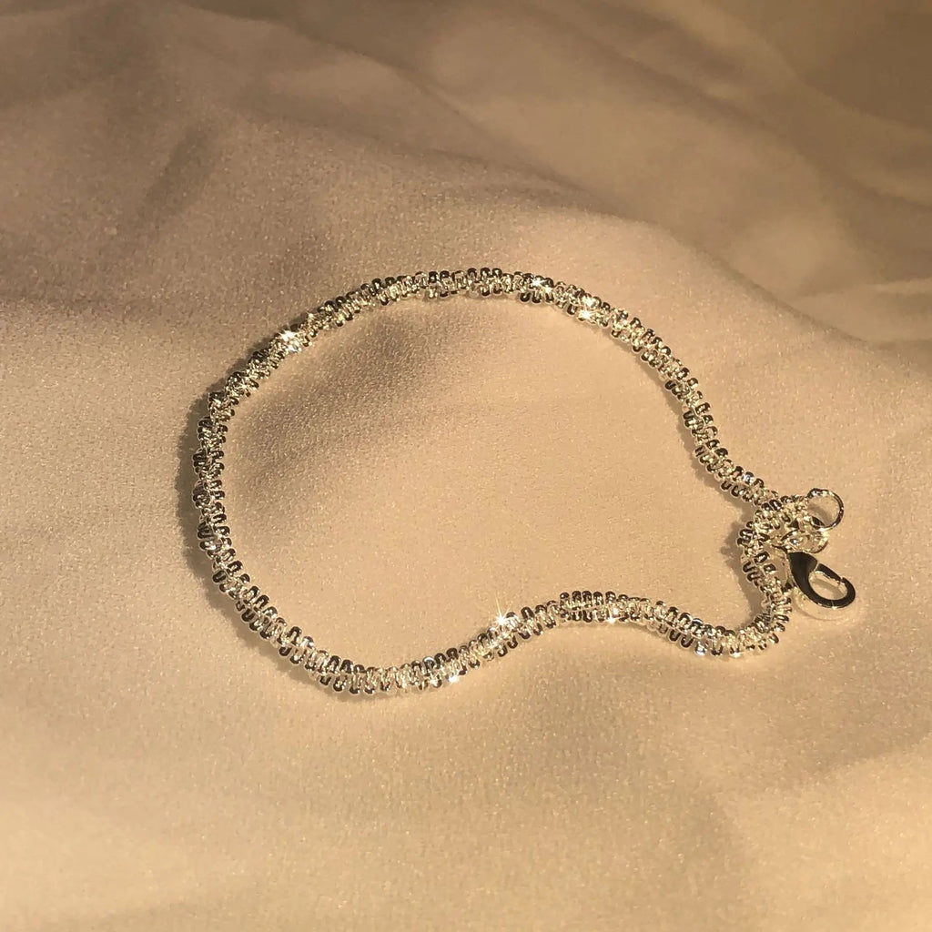 Liquid Silver Bracelet – 925 Sterling Silver Wristband Inspired by Water