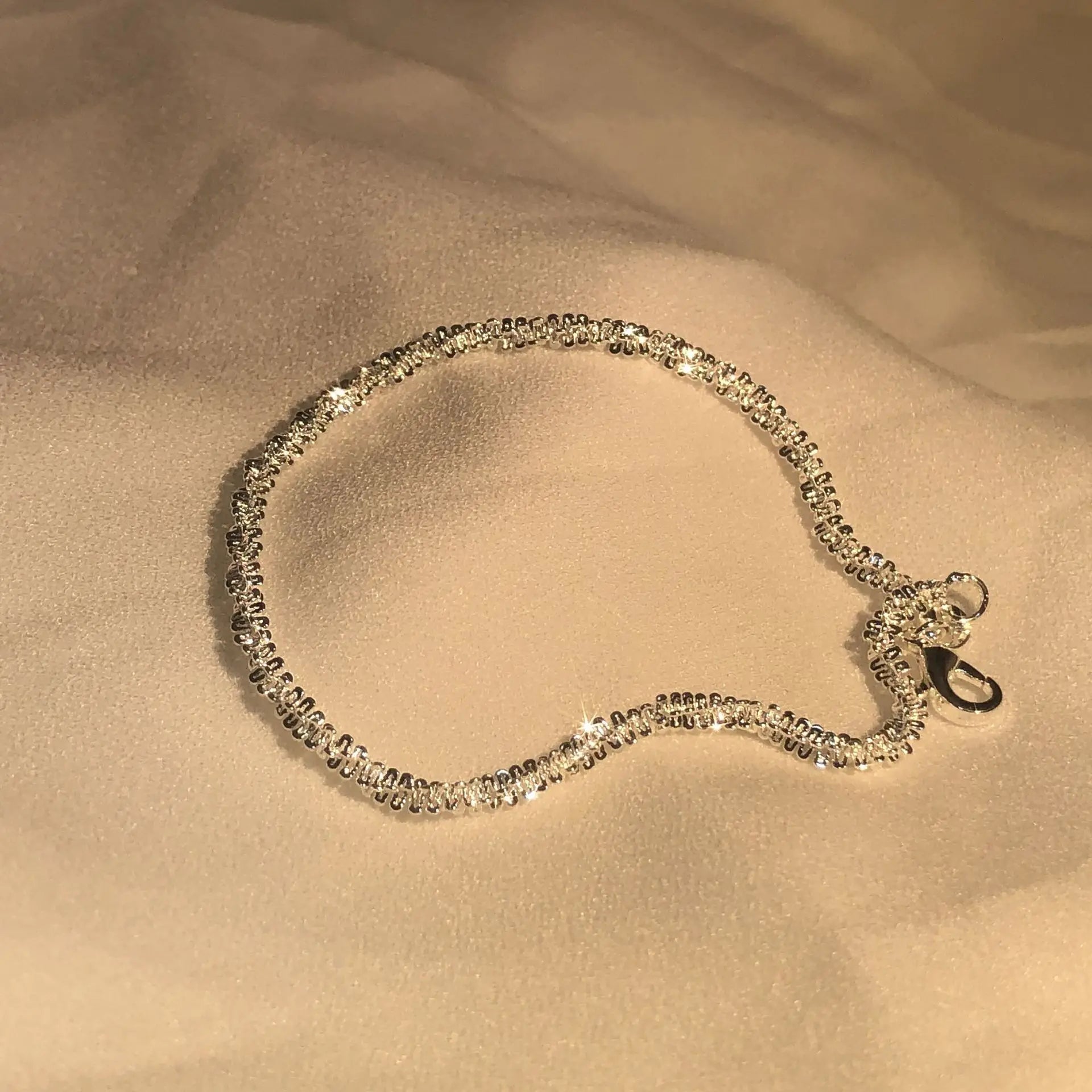 Liquid Silver Bracelet – 925 Sterling Silver Wristband Inspired by Water