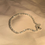 Bracciale regalo per donna in argento sterling con brillantezza d'acqua