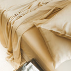 アウレアルーム 竹繊維リヨセル 絹織り 平織りシーツ 冷感付き