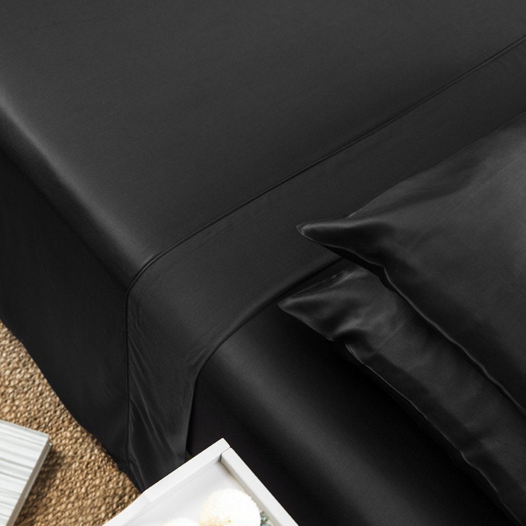 アウレアルーム 竹繊維リヨセル 絹織り 平織りシーツ 冷感付き