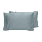 Juego de fundas de almohada de raso de lyocell de bambú de lujo con enfriamiento