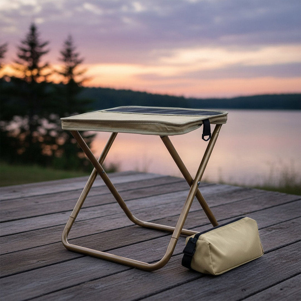 Foldable Camp Seat With Bag Sturdy Build For Outdoor Use