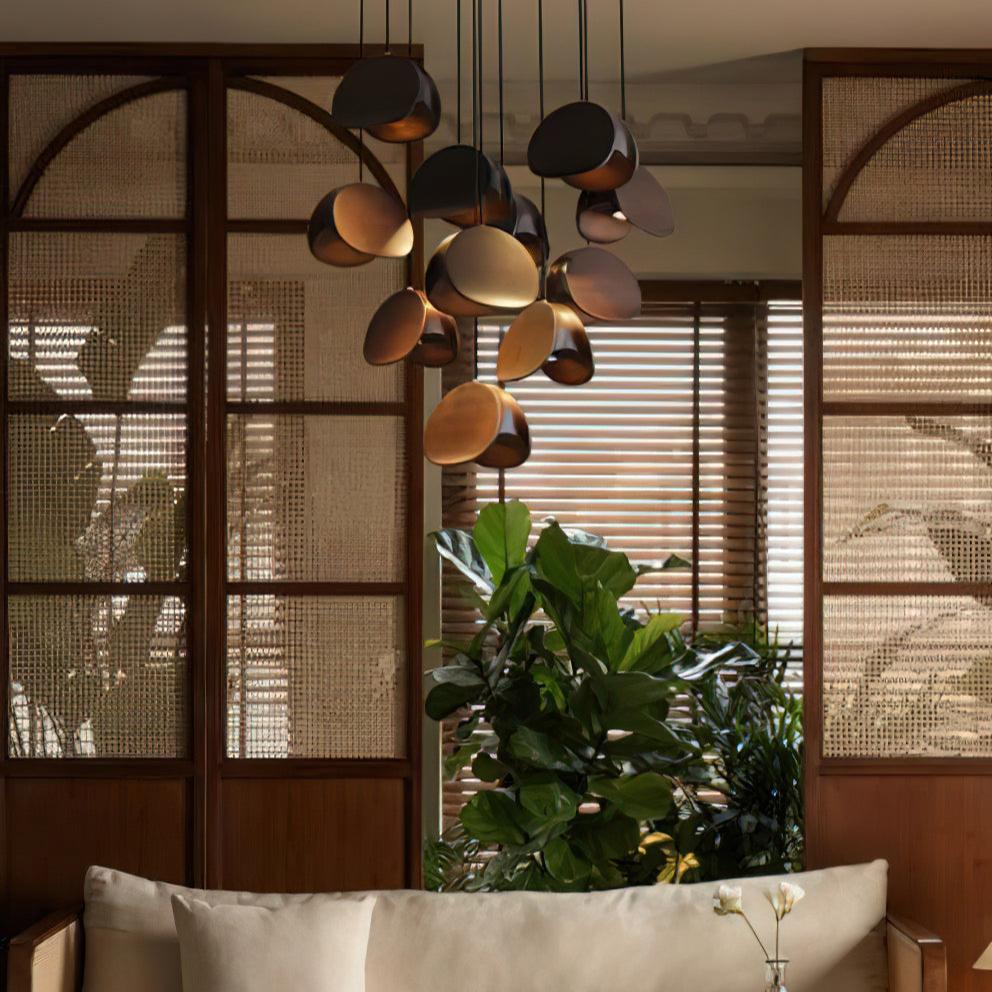 SylvaLeaf hængelampe naturligt træ rund bladskærm