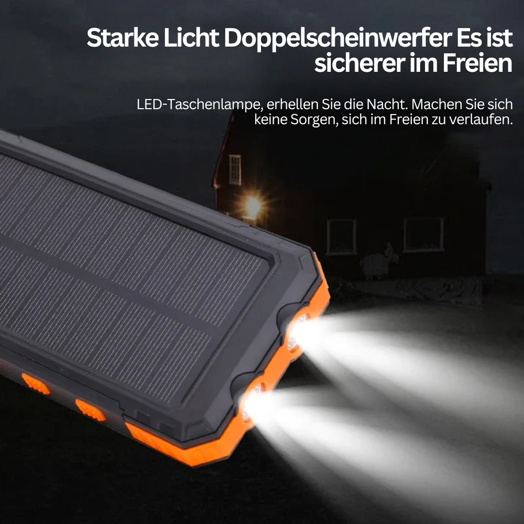 Solarcharge Pro Caricatore Solare Portatile con Luce Integrata per Esterni