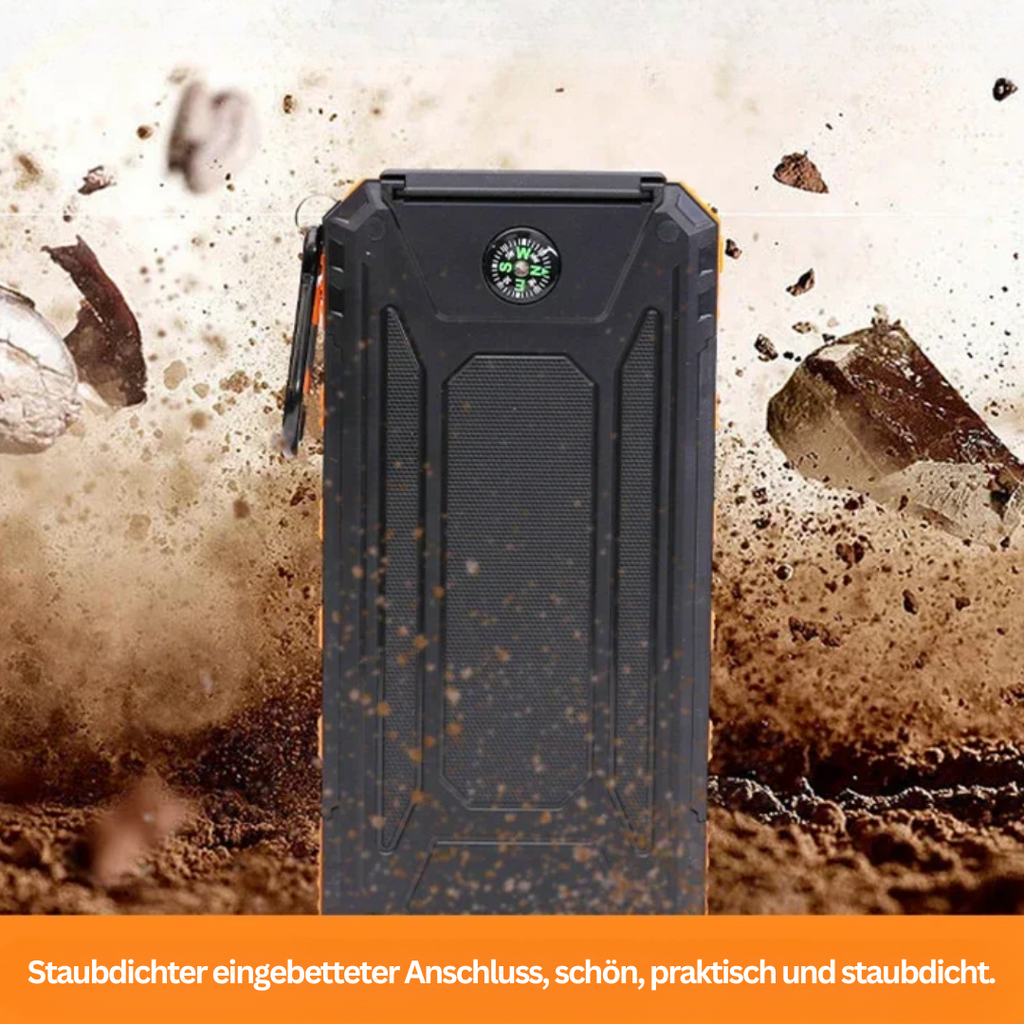 Solarcharge Pro Caricatore Solare Portatile con Luce Integrata per Esterni