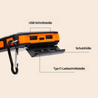 Solarcharge Pro Caricatore Solare Portatile con Luce Integrata per Esterni