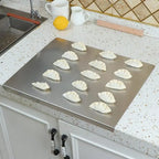 SliceGrip – Stainless Steel Cutting Board with Non-Slip and Raised Edge