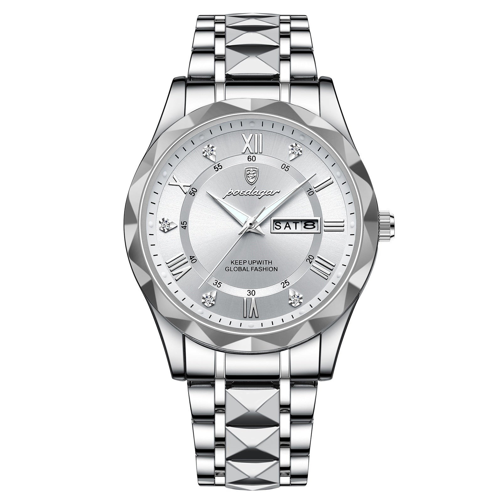 Lumistel Herren Edelstahl-Uhr mit klassischer Haltbarkeit