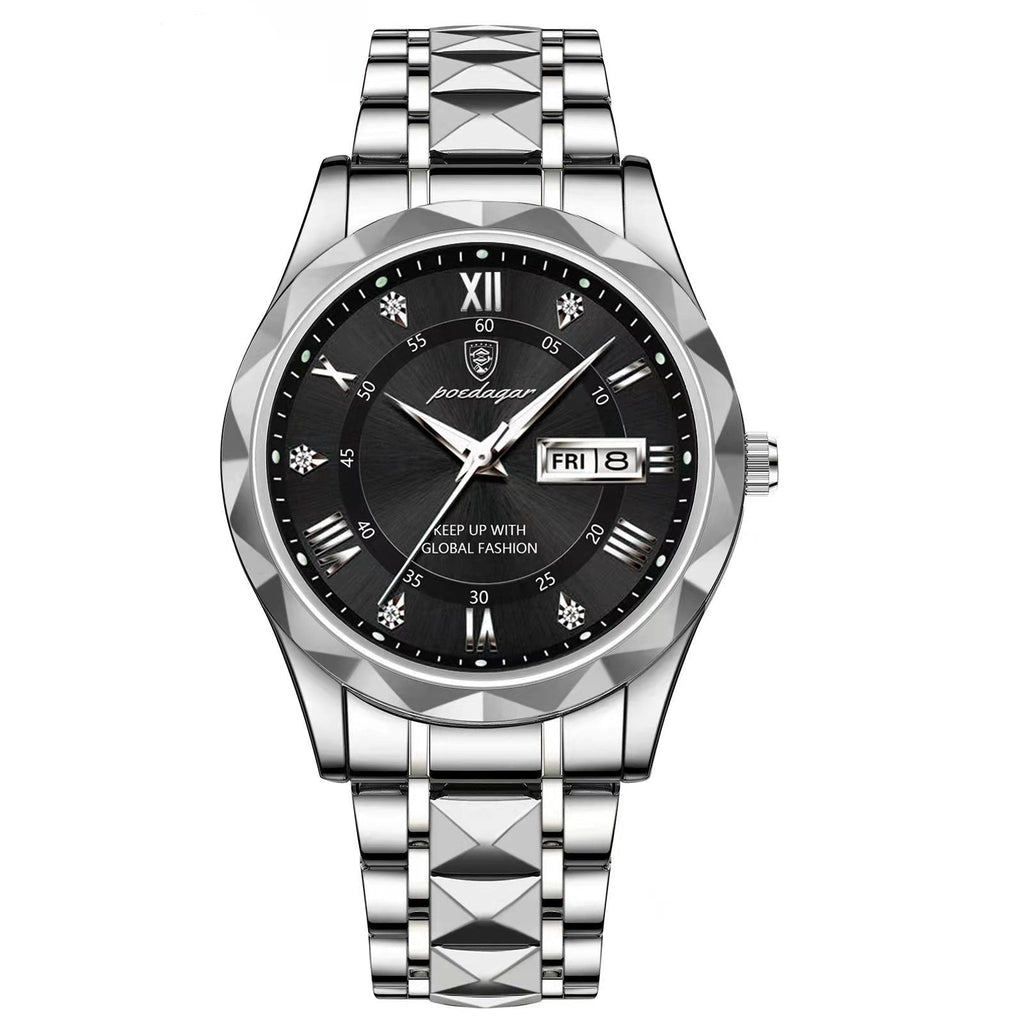 Lumistel Herren Edelstahl-Uhr mit klassischer Haltbarkeit