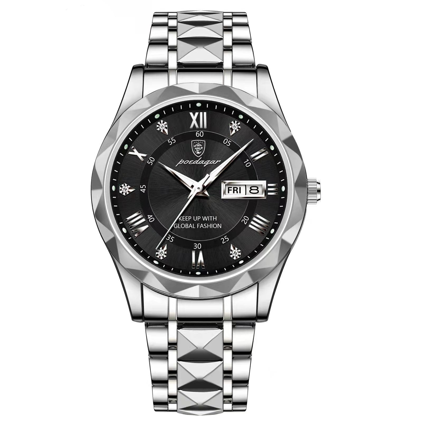Lumistel Herren Edelstahl-Uhr mit klassischer Haltbarkeit