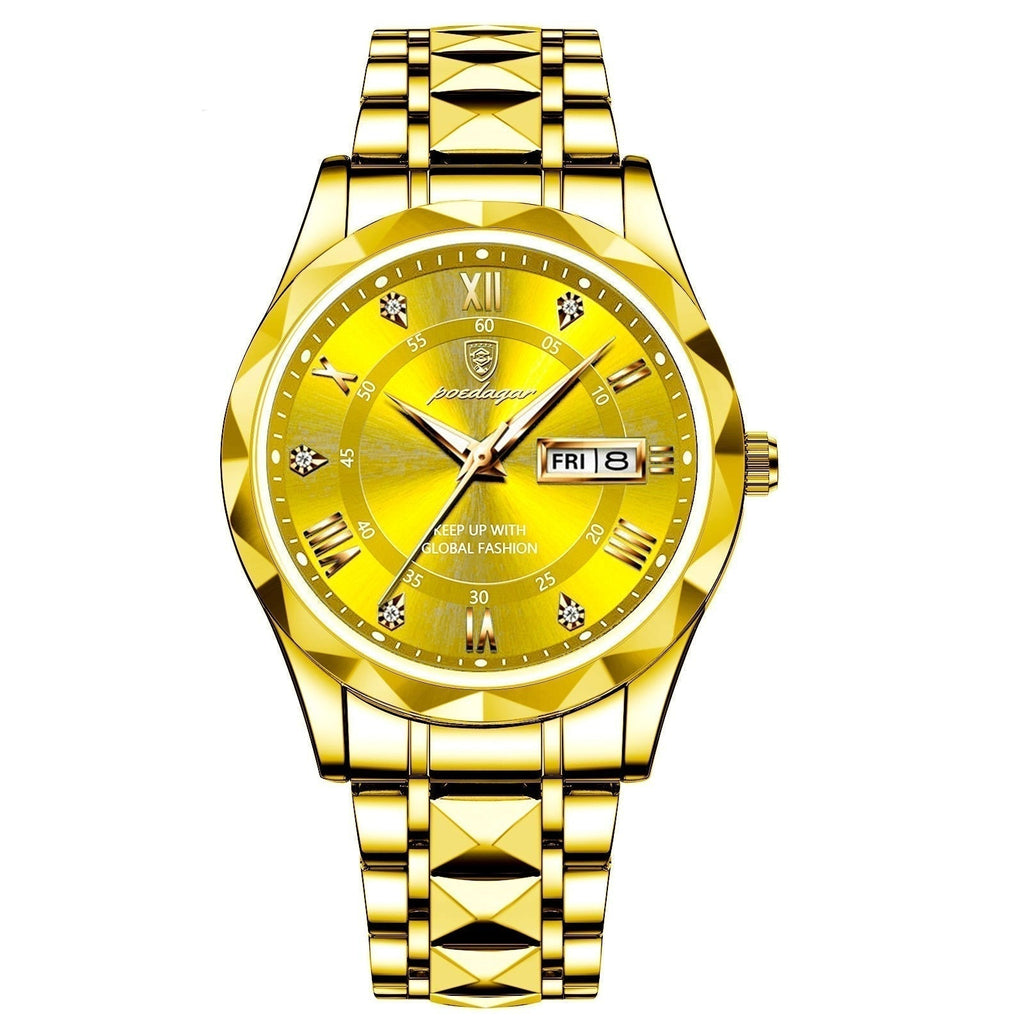 Lumistel Herren Edelstahl-Uhr mit klassischer Haltbarkeit