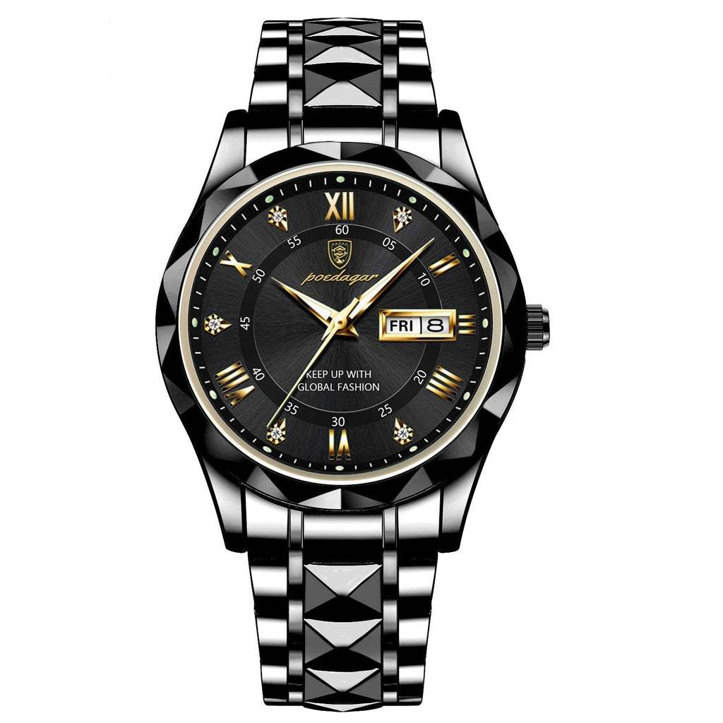 Lumistel Herren Edelstahl-Uhr mit klassischer Haltbarkeit