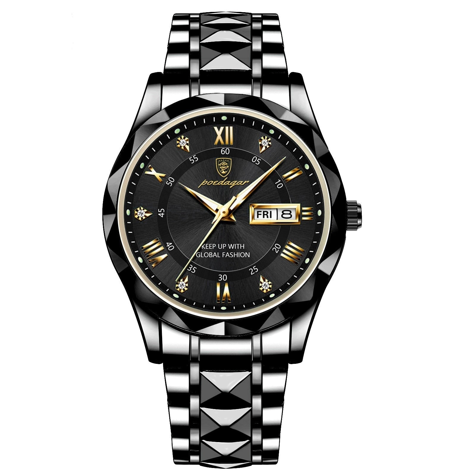 Lumistel Herren Edelstahl-Uhr mit klassischer Haltbarkeit