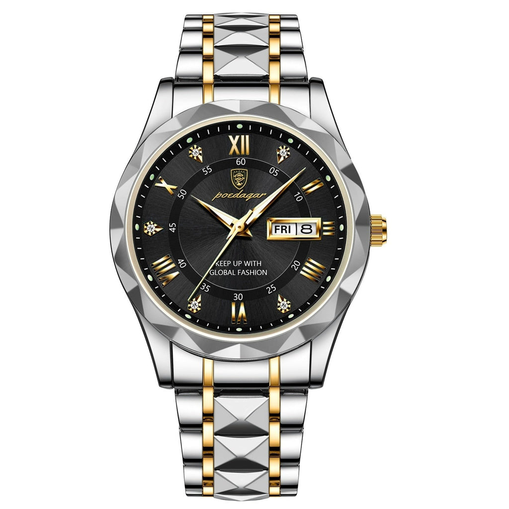 Lumistel Herren Edelstahl-Uhr mit klassischer Haltbarkeit