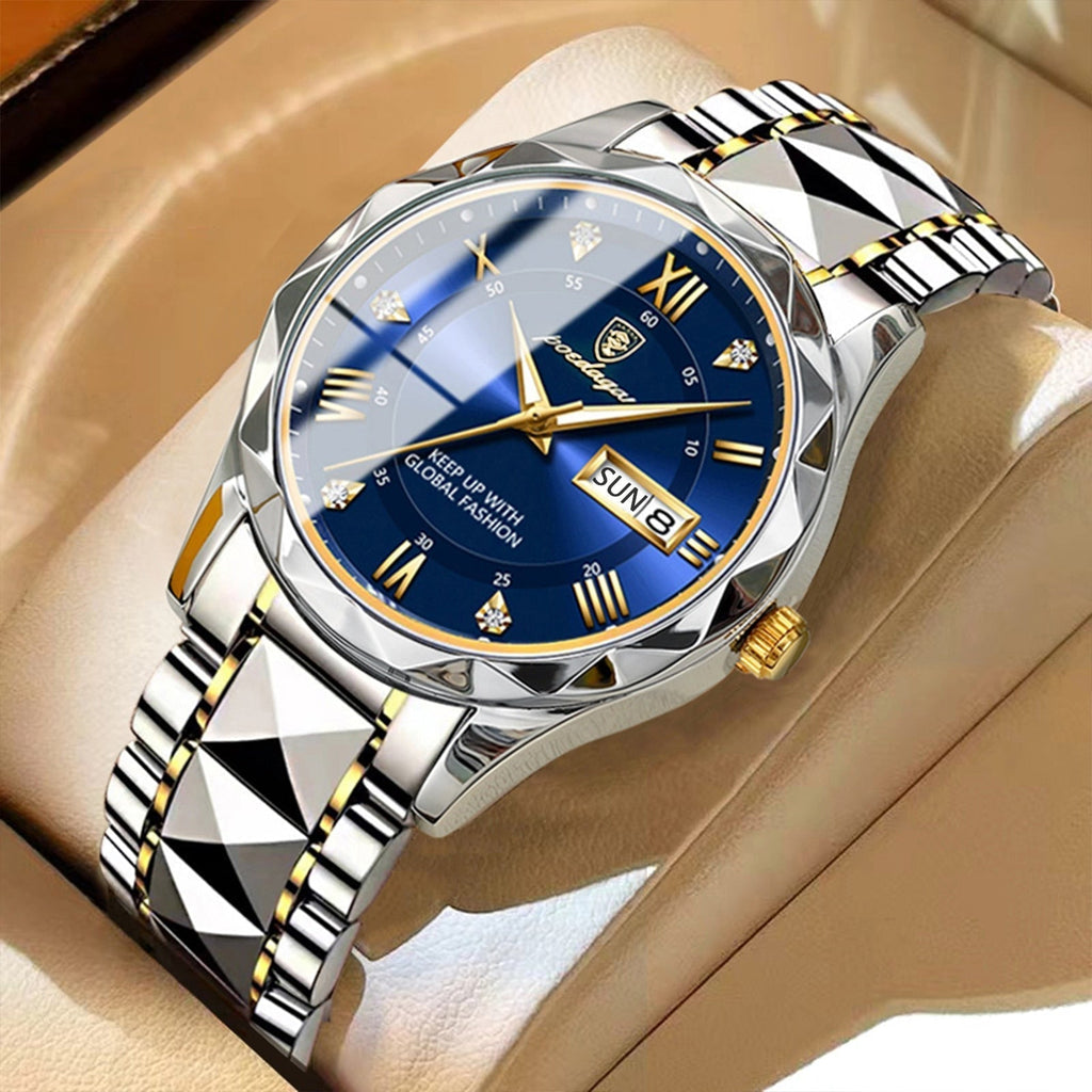 Lumistel Herren Edelstahl-Uhr mit klassischer Haltbarkeit