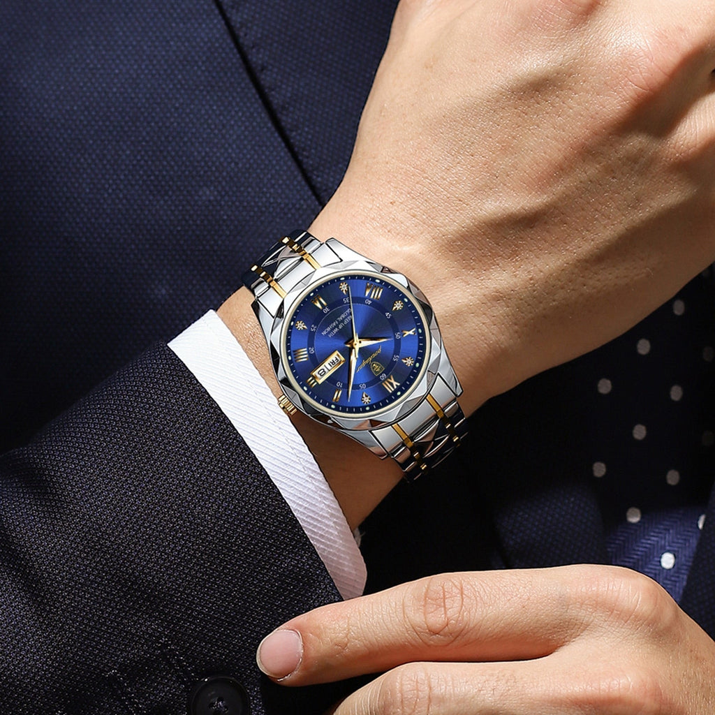 Lumistel Herren Edelstahl-Uhr mit klassischer Haltbarkeit