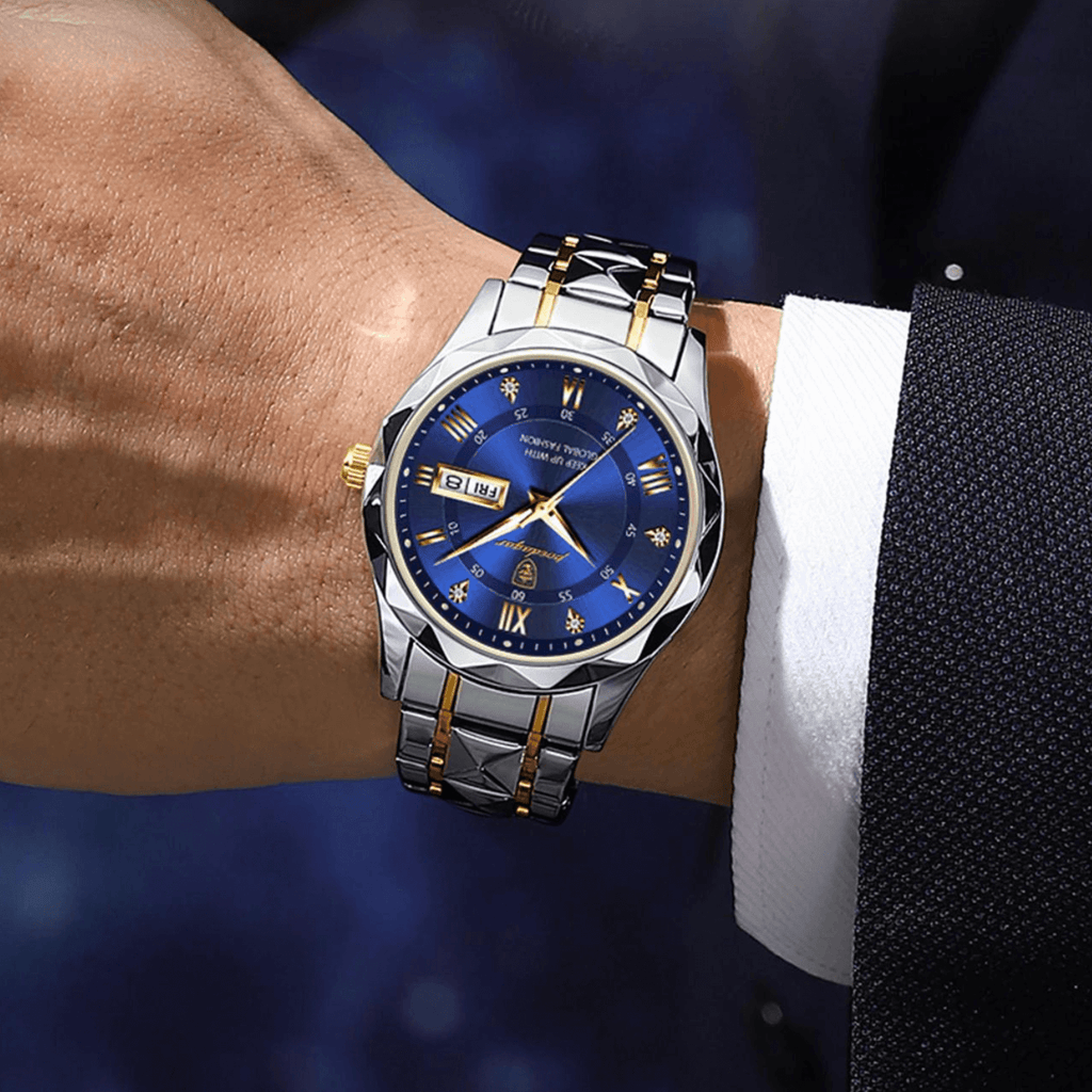 Lumistel Herren Edelstahl-Uhr mit klassischer Haltbarkeit