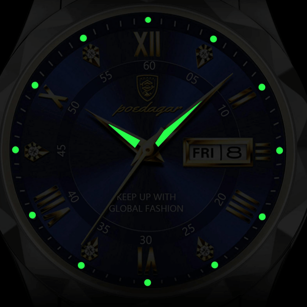 Lumistel Herren Edelstahl-Uhr mit klassischer Haltbarkeit