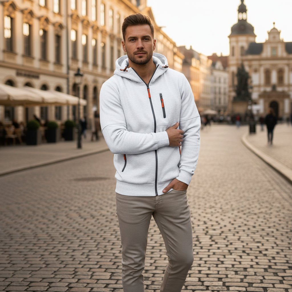 Südliches Atelier - Kapuzenpullover mit Fleecefutter und praktischen Taschen 9