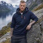 Fleece-hettegenser med glidelås og praktiske lommer