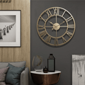 Skeleton Wall Clock Made of Wrought Iron with Silent Movement