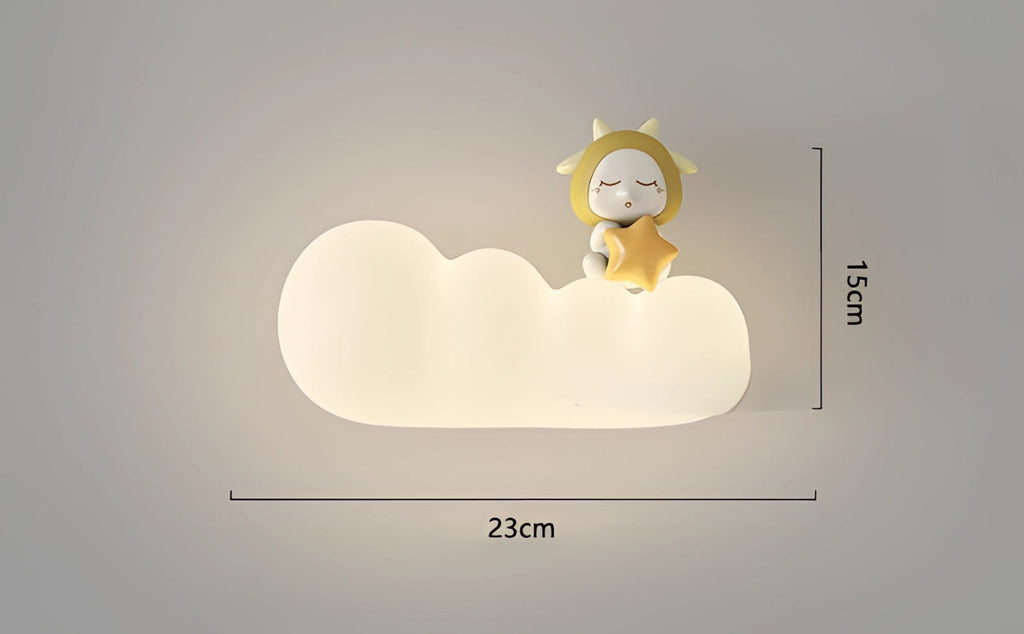 LumaCloud Dimmable Cloud Light On Wall For Nursery And Bedroom