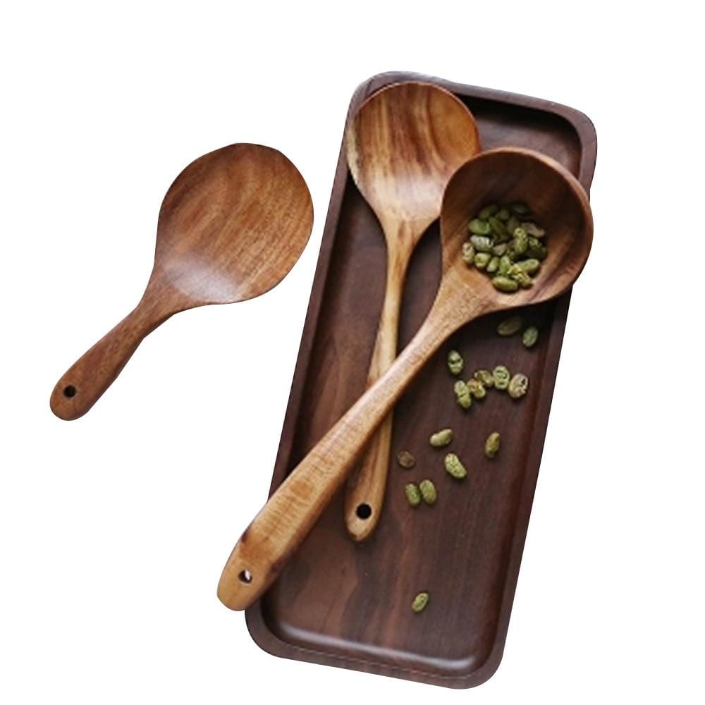 Set de ustensile de bucătărie EcoTeak delicat cu oale antiaderente