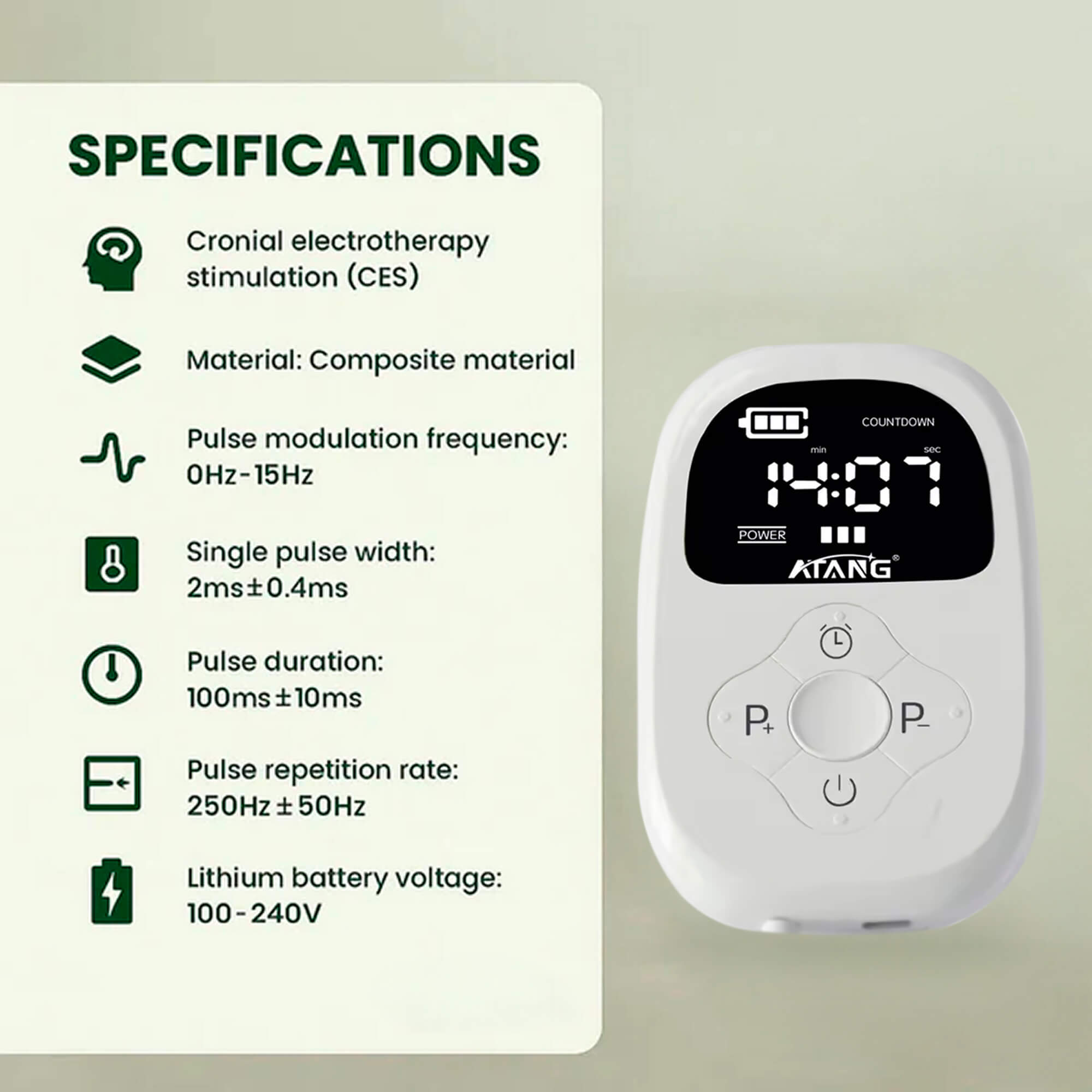 Dispositivo Alpha Stim CES para Apoyo al Sueño y Alivio del Estrés