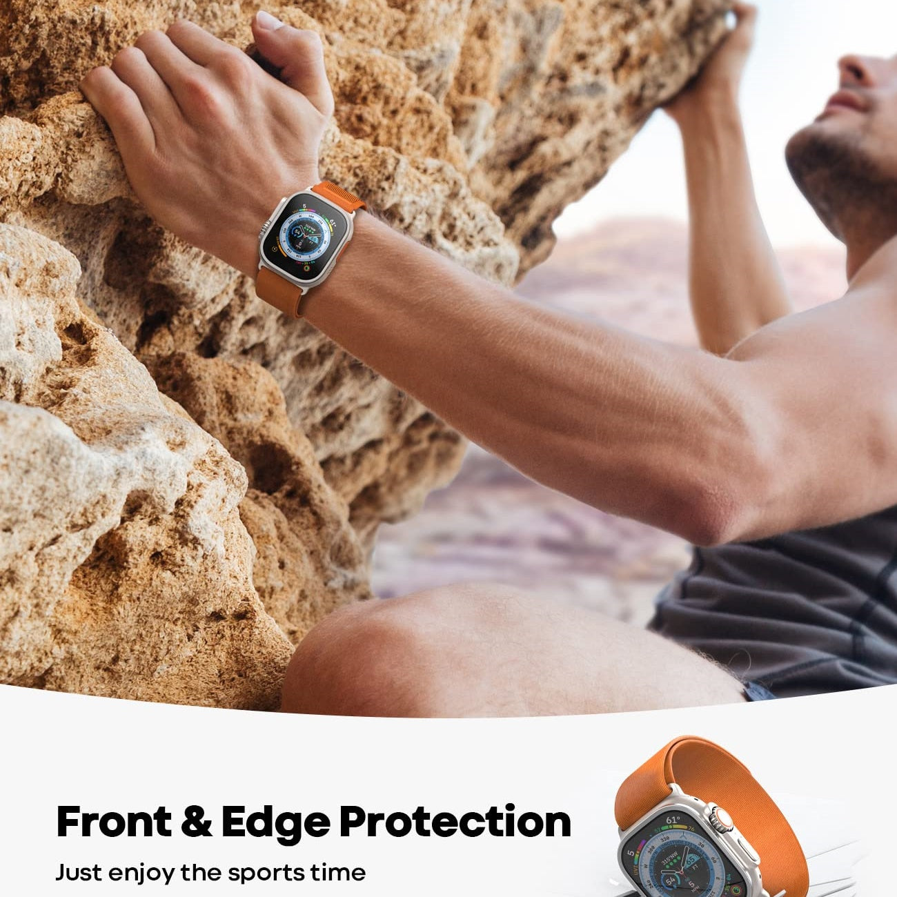 Apple Watch UltraおよびUltra 2対応チタン製スクリーンプロテクター