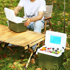Portable cooler for hot and cold meals on the go