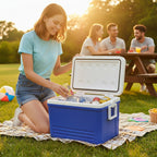 30L tragbare Kühlbox mit Isolierung und stabilem Griff für Auto, Picknick und Reisen