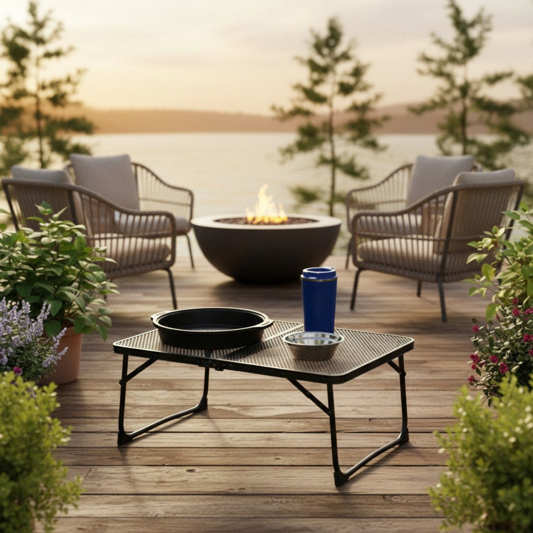 Table de camping pliante légère pour grillades et barbecues en plein air
