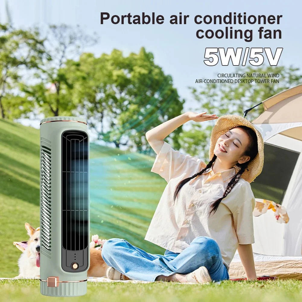 Bladeless Tower Fan for Quiet 360° Room Cooling