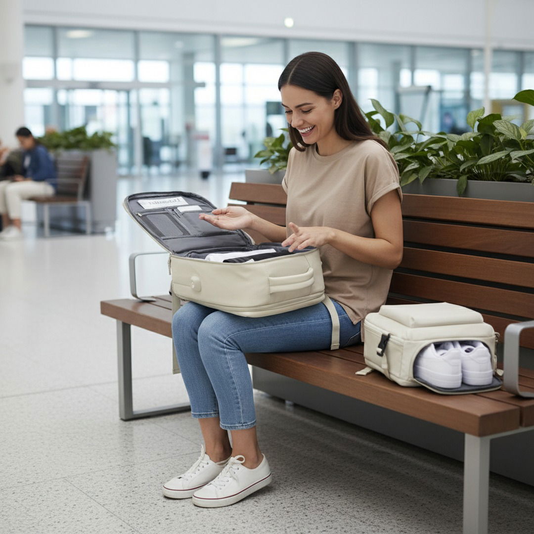 Sac à dos de voyage pour femme avec compartiment séparé pour chaussures