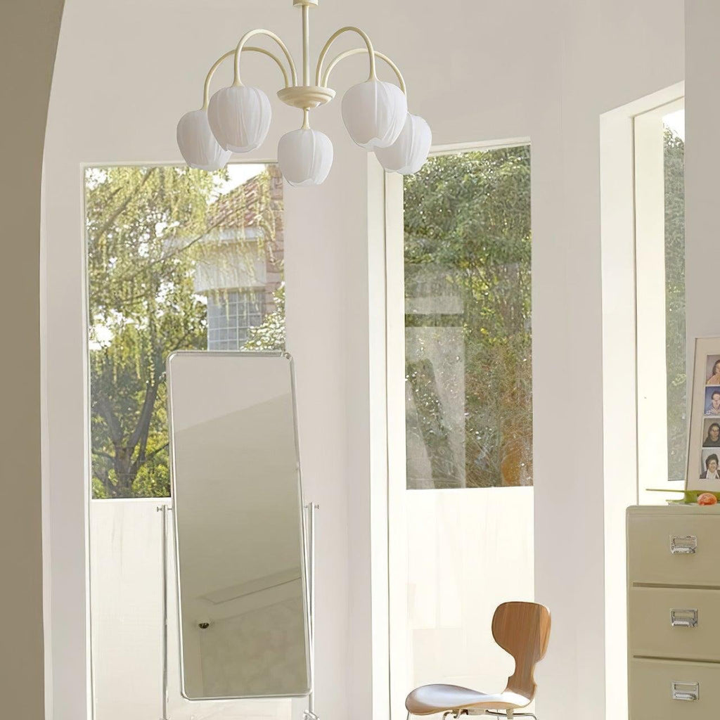 Araña elegante Aurelia de matcha para sala y comedor