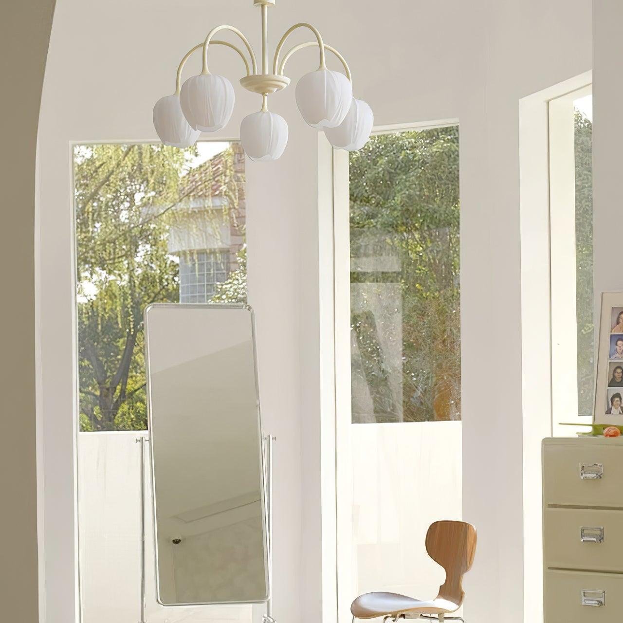 Araña elegante Aurelia de matcha para sala y comedor