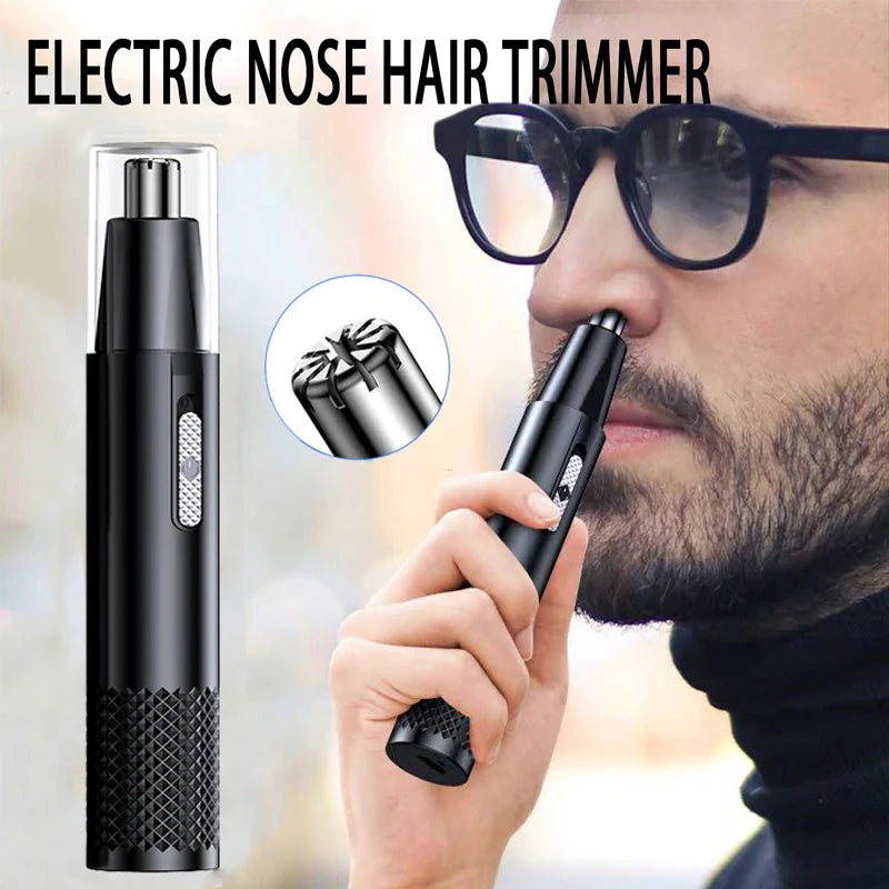 Recortador de vello nasal TrimPro con alimentación USB para hombres en movimiento