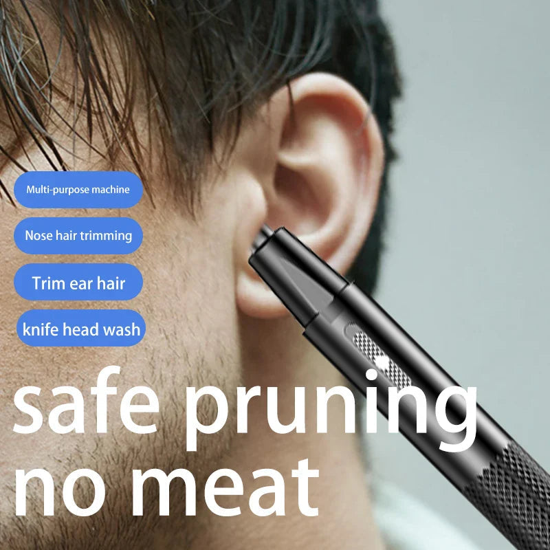 Recortador de vello nasal TrimPro con alimentación USB para hombres en movimiento