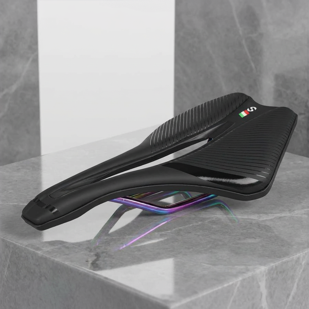 Royalgel polstret cykelsadel med ventilationssystem ergonomisk komfort