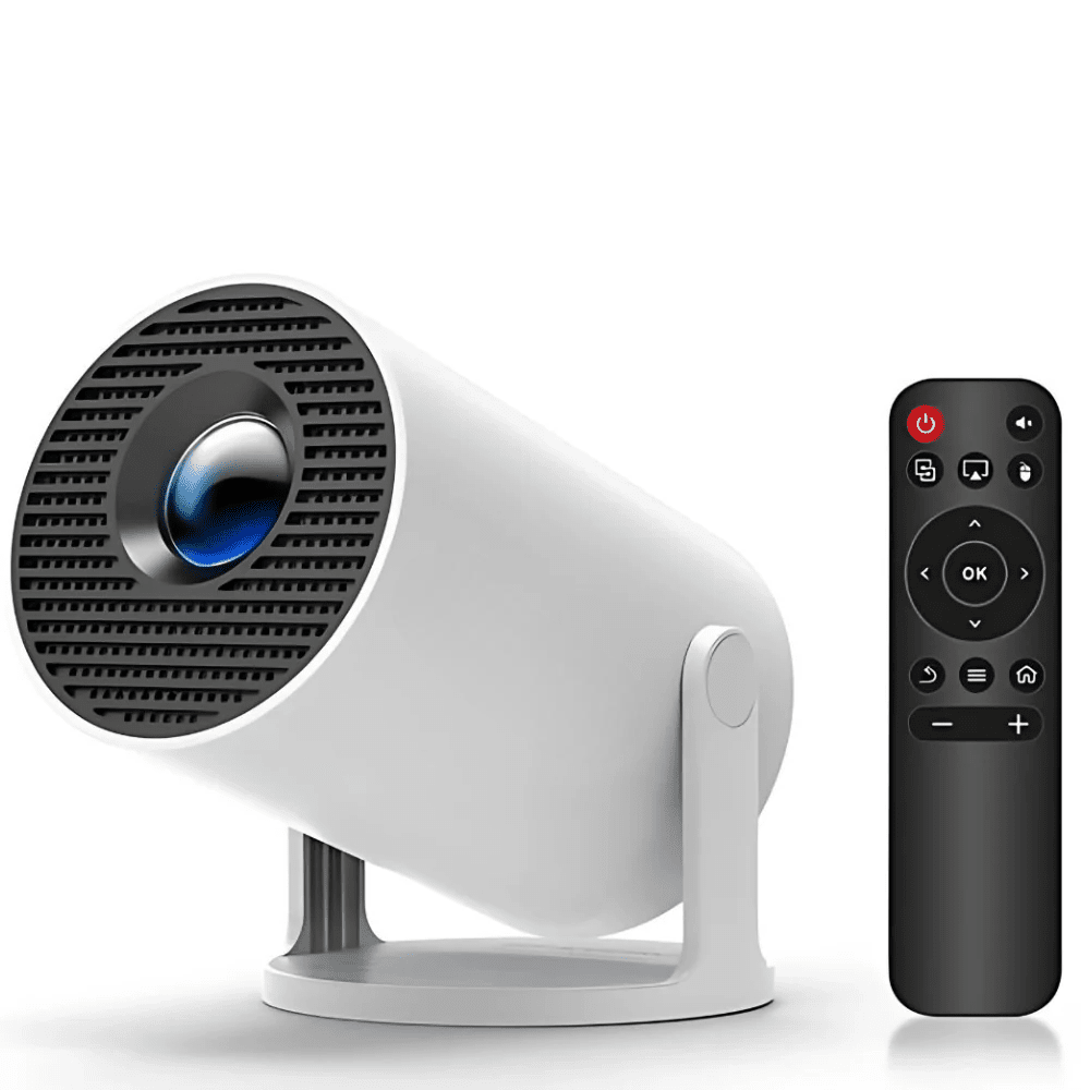 Přenosný HD projektor s vestavěným reproduktorem pro použití doma i venku
