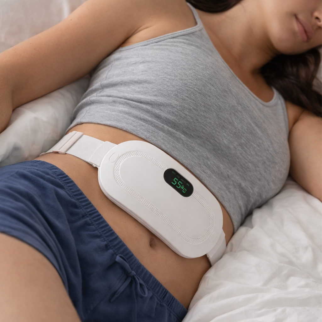 Cordless Period Heat Pad With Vibration And Three Temperature Settings