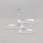 נברשת LED עגולה AerisGlow לחדר מגורים מודרני